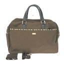 DAKS LONDON ダックスロンドン 2WAY ボストンバッグ 良好 ブラウン ナイロン ハウスチェック ユニセックス ドラムバッグ bag 鞄 【中古】