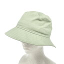 NEW ERA ニューエラ バケットハット 良好 ライトグリーン コットン100% ロゴ刺繍 レディース 帽子 服飾小物 【中古】