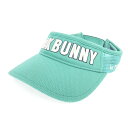 Jack Bunny by PEARLY GATES ジャックバニーバイパーリーゲイツ ゴルフ サンバイザー エメラルドグリーン ロゴ刺繍 レディース 帽子 【中古】