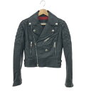 Dsquared2 ディースクエアード ショート丈 ダブルライダース レザージャケット サイズ:38 ブラック レディース アウター 【中古】