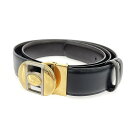 dunhill ダンヒル リバーシブル ベルト 良好 ブラック×ダークブラウン レザー ロゴバックル スライド メンズ 服飾小物 【中古】