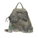 IBIZA イビサ リュック ブラウン レザー×パイソン ユニセックス リュックサック バックパック bag 鞄 【中古】