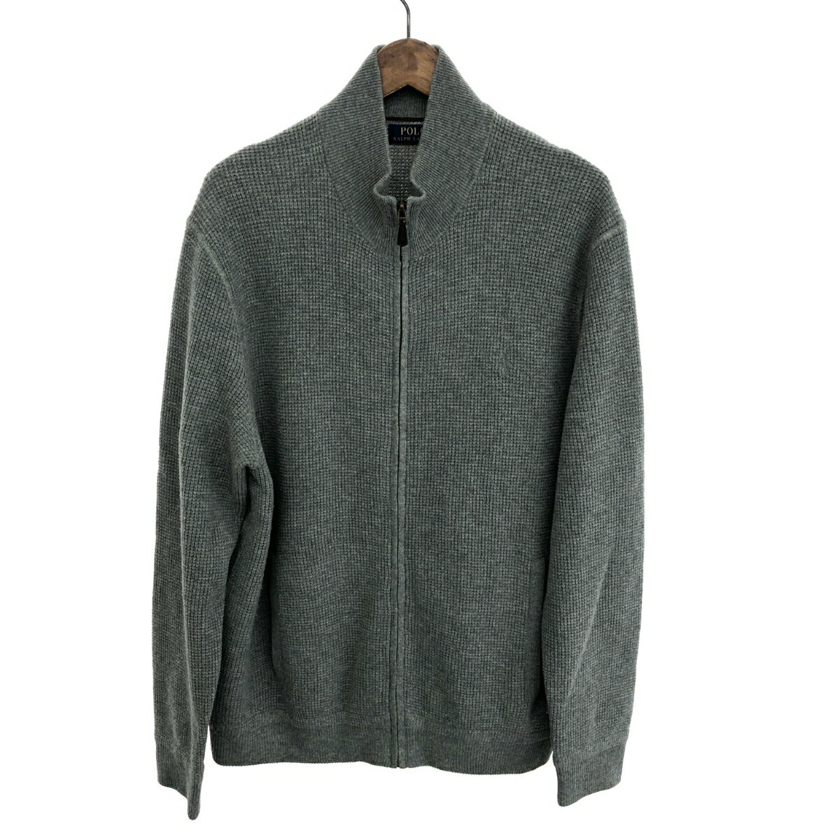 POLO RALPH LAUREN ポロラルフローレン ドライバーズ ニット 良好 サイズ:L グレー メンズ トップス 【中古】