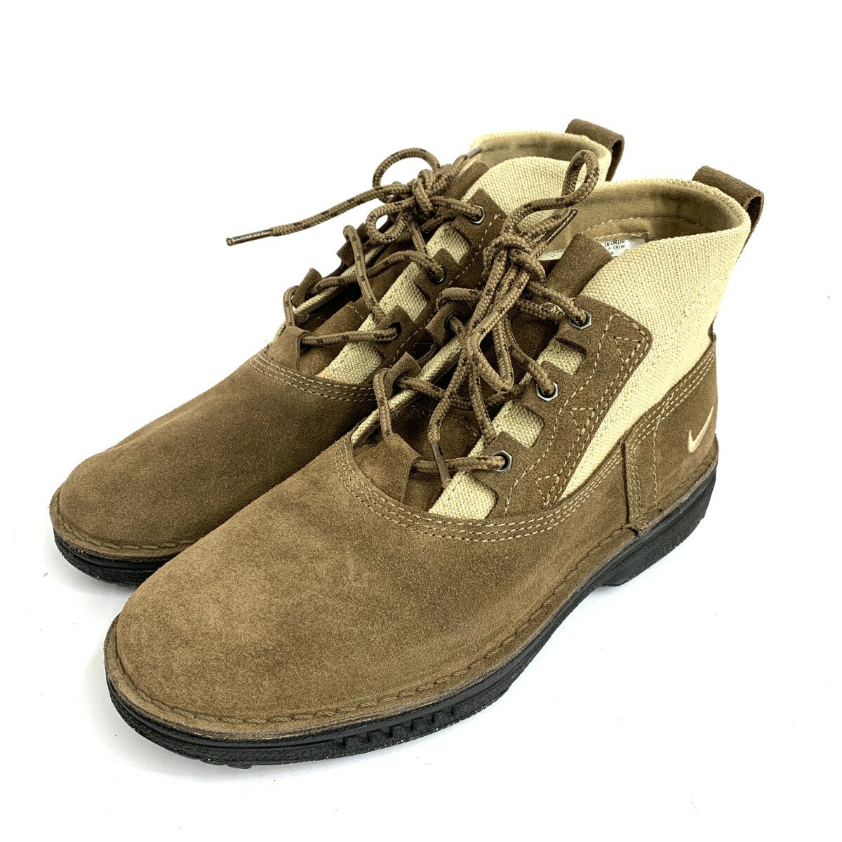 NIKE ナイキACG 95年製 AIR TANAMI MID スニーカー 表記サイズ:27 165009-222 ブラウン/ベージュ ヘンプ×ココア メンズ 靴 シューズ 【中古】