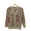 ETRO エトロ 総柄 長袖カーディガン&半袖ニット アンサンブル マルチカラー アンゴラウール レディース トップス 【中古】