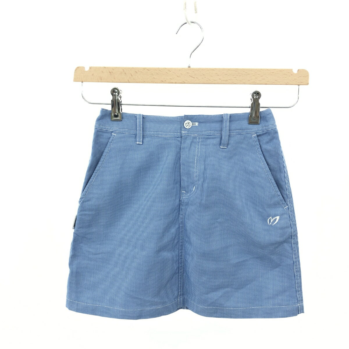 MASTER BUNNY EDITION マスターバニー ゴルフウェア ロゴ刺繍 ミニスカート 良好 小さいサイズ:00 ブルー レディース ボトムス 【中古】