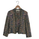 Burberry's バーバリーズ 総柄 ジャケット サイズ:9 ブラウン レディース アウター 金ボタン 【中古】
