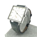 Knot ノット 腕時計 SQ-32 シルバー×ネイビー SS×レザー ユニセックス スモールセコンド ウォッチ watch 【中古】