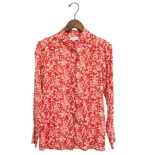 agnes b. アニエスベー 花柄 長袖 シャツ 良好 サイズ:36 レッド レディース トップス 総柄 【中古】 agnes b. アニエスベー 花柄 長袖 シャツ 良好 サイズ:36 レッド レディース トップス 総柄 【中古】
