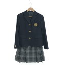 BURBERRY LONDON バーバリーロンドン ジャケット&スカート サイズ:160 ブラック/グレー ウール レディース 子供服 エンブレム 【中古】