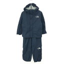 THE NORTH FACE ザノースフェイス ハイベントレインテックス レインウェア レインスーツ サイズ:110cm ネイビー キッズ 子供服 【中古】