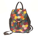 IBIZA イビサ パッチワーク マルチレザー リュック 良好 ブラウン レディース リュックサック バックパック bag 鞄 【中古】