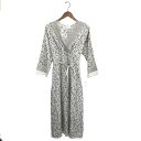 SNIDEL HOME スナイデル ホーム カシュクールロング ワンピース 未使用品 サイズ:F SHFO221004 グレー レディース ルームウエア 花柄 ...
