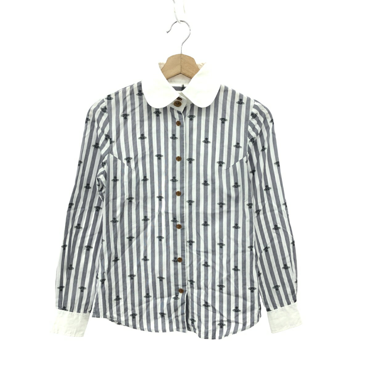 【Vivienne Westwood】変形 花柄ストライプ 5分袖ブラウスシャツ 楽天市場】Vivienne Westwood(柄ストライプ)(シャツ