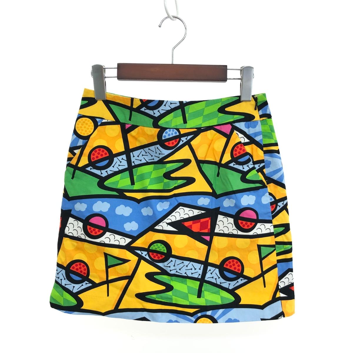 LOUD MOUTH ラウドマウス スカート サイズ:US0 ゴルフウエア 総柄 インナーパンツ付き マルチカラー レ..