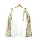 IRENE アイレネ 長袖カットソー/袖切替 サイズ:36 チェック柄 バックスリット 21S82003 ホワイト/ベージュ レディース【中古】(4)