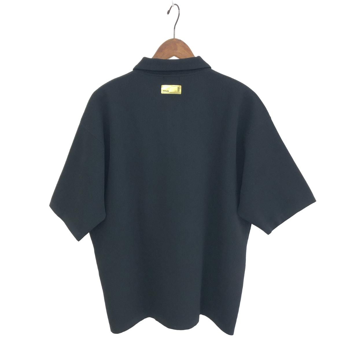 PING ピン 半袖ポロシャツ 未使用品 サイズ:LL ゴルフウェア/エコ素材 ブラック メンズ【中古】