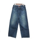 RED CARD レッドカード Sunrise/ハイウエストワイドデニムパンツ 良好 サイズ:25 97455 ネイビー レディース【中古】