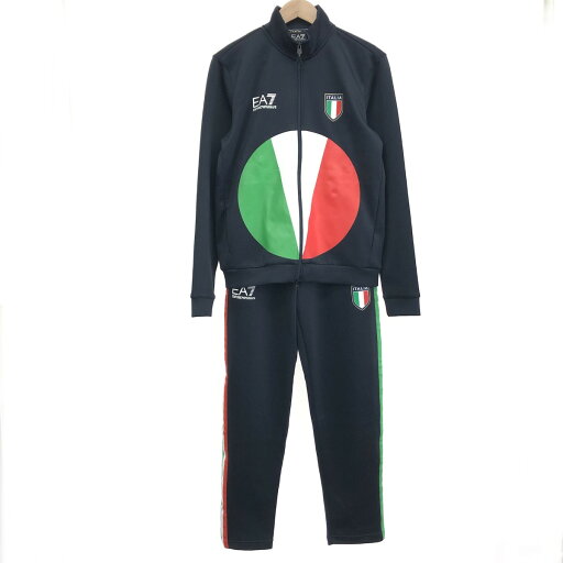 EA7 EMPORIO ARMANI エンポリオアルマーニ セットアップ/トラックジャケット/イタリア/ボンディング 良好 サイズ:S ネイビー メンズ【中古】 EA7 EMPORIO ARMANI エンポリオアルマーニ セットアップ/トラックジャケット/イタリア/ボンディング 良好 サイズ:S ネイビー メンズ【中古】