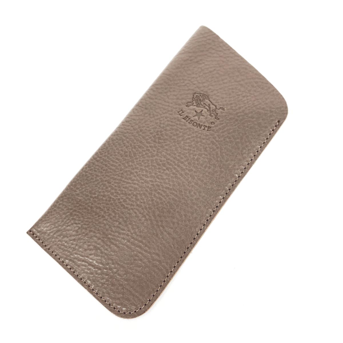 IL BISONTE イルビゾンテ グラスケース メガネケース 良好 メガネケース カーキ グレージュ ユニセックス【中古】