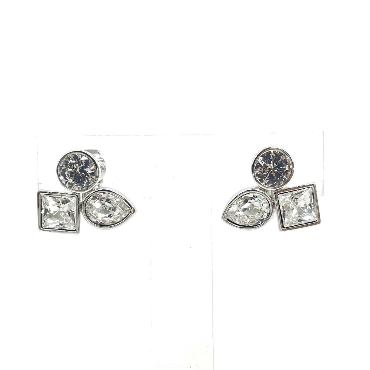 SWAROVSKI スワロフスキー イヤリング 良好 クリスタル/ロジウムプレーティング シルバーカラー レディース【中古】