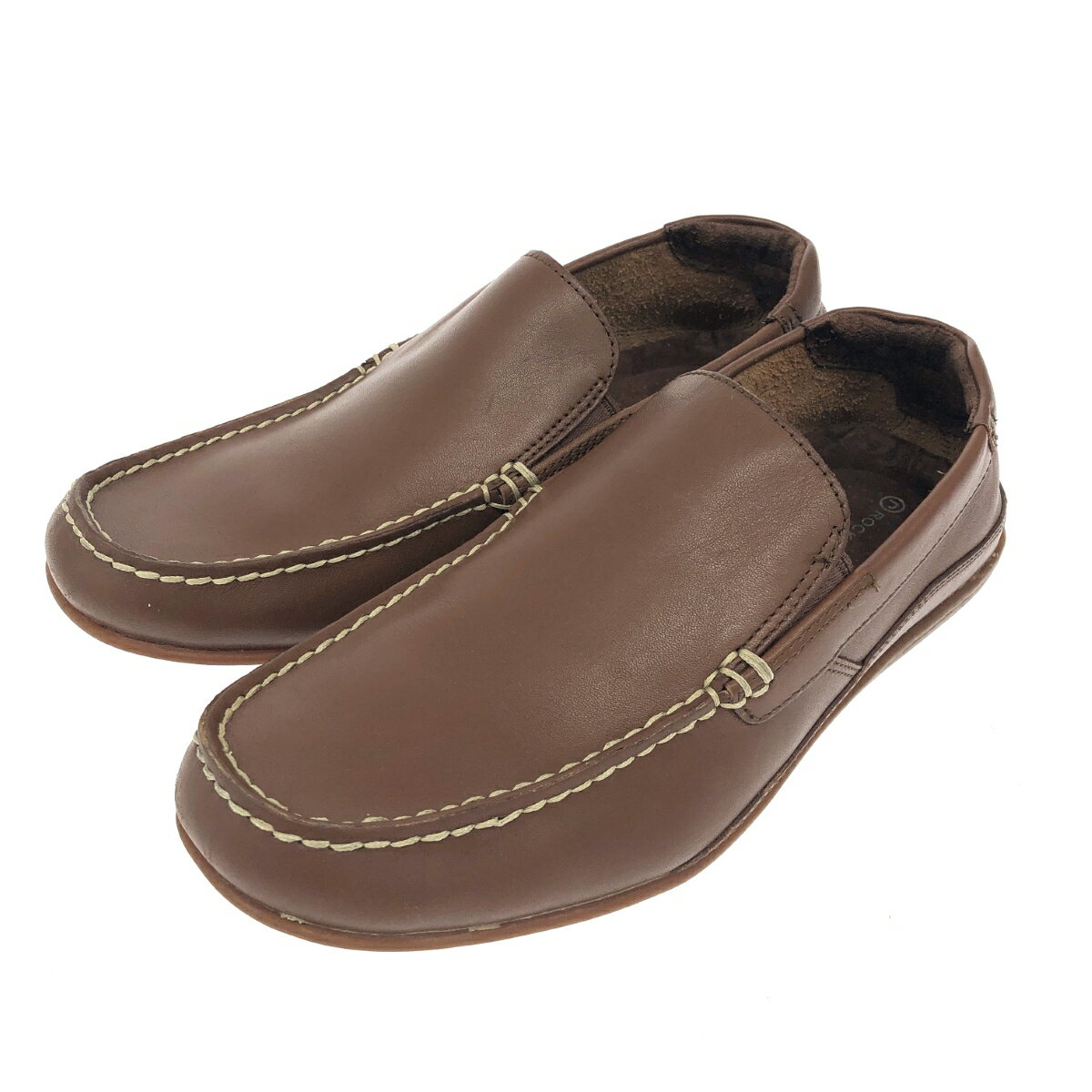 ★楽天スーパーセール対象★ ROCKPORT ロックポート ローファー 良好 表記サイズ:24.5 レザー ブラウン レディース【中古】