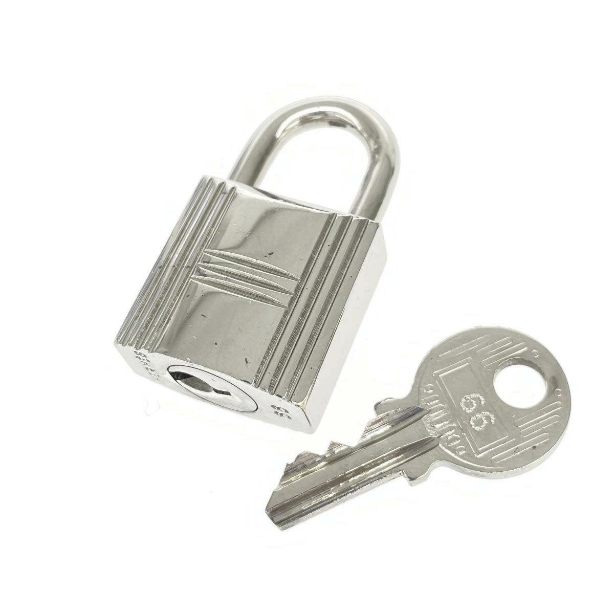 HERMES エルメス パドロック/南京錠/カデナ 鍵1本/66番/ペンダントトップ シルバーカラー ユニセックス..