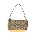COACH コーチ アクセサリーポーチ ベティポーチ シグネチャー キャンバス 6094 ベージュ レディース【中古】