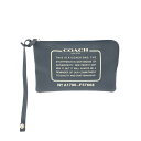 COACH コーチ 付属ポーチ 良好 レザー ネイビー レディース【中古】