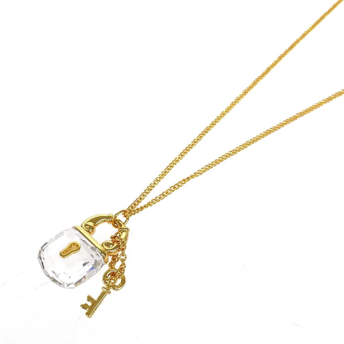 Other - SWAROVSKI スワロフスキー ネックレス 美品 カデナ＆キー ゴールドカラー レディース【中古】