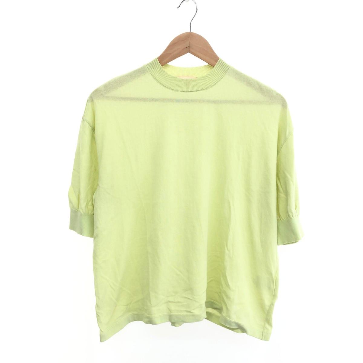 MEYAME メヤメ コットンニットプルオーバー 良好 サイズ:F 25SS 半袖 MEY-1268 グリーン レディース【中古】