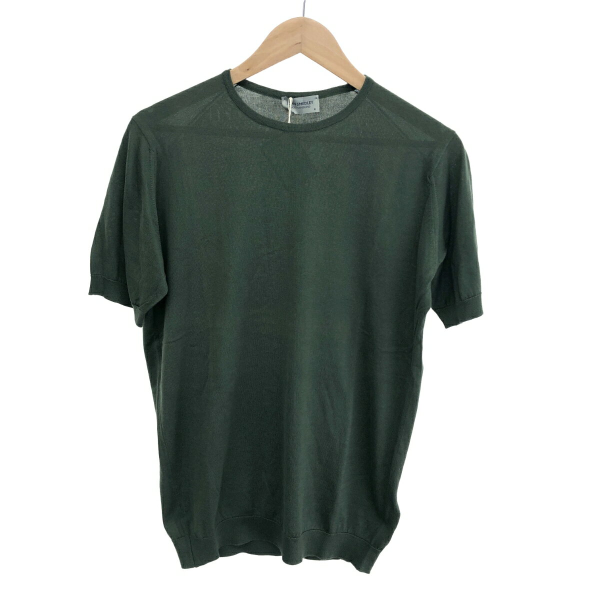 JOHN SMEDLEY ジョンスメドレー 半袖ニット 美品 サイズ:M BELDEN T-SHIRT/STADARD FIT グリーン メンズ【中古】