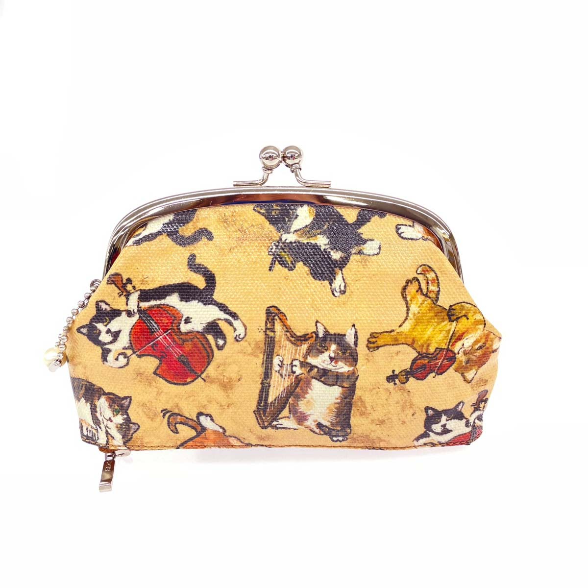 ★楽天スーパーセール対象★ Manhattaner's マンハッタナーズ 財布 コインケース 良好 がま口/ネコの音楽..