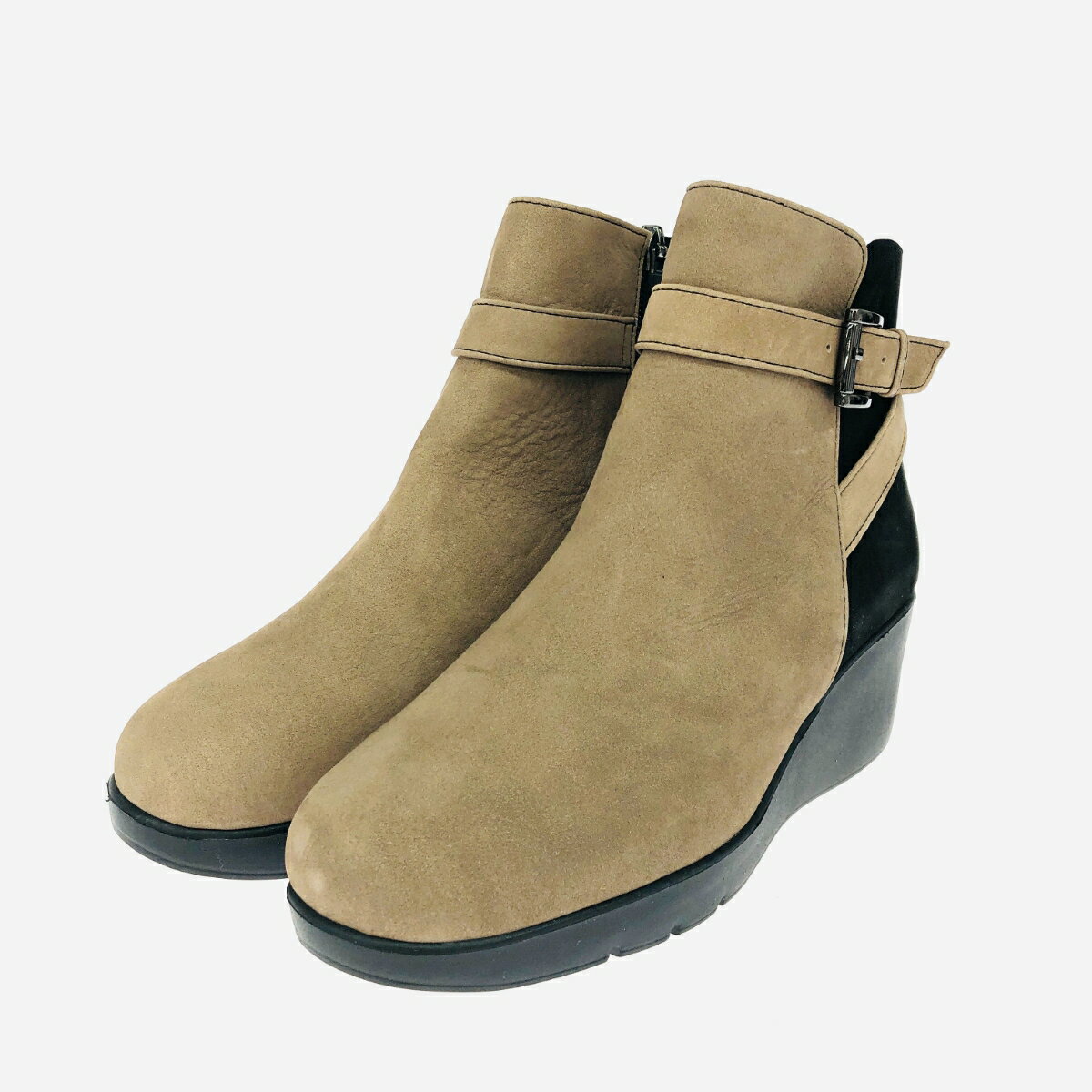 ★楽天スーパーセール対象★ BeauFort ビューフォート ブーツ 新品同様 表記サイズ:23.5 16011 ブラック/ブラウン レディース【中古】