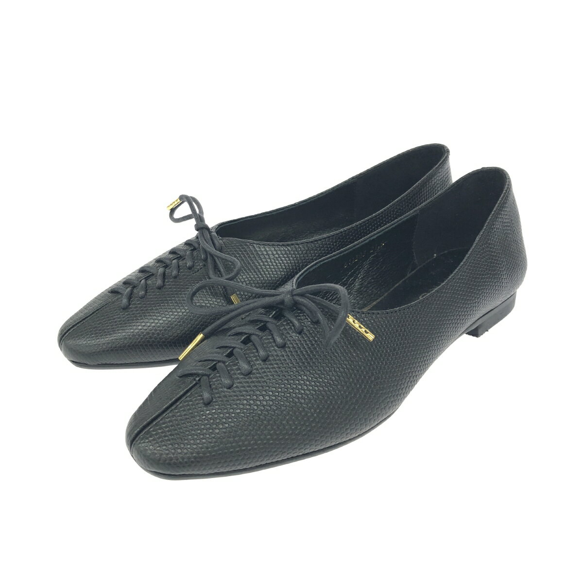 卑弥呼 ヒミコ パンプス 新品同様 表記サイズ:21.5cm リザード型押し ブラック レディース【中古】