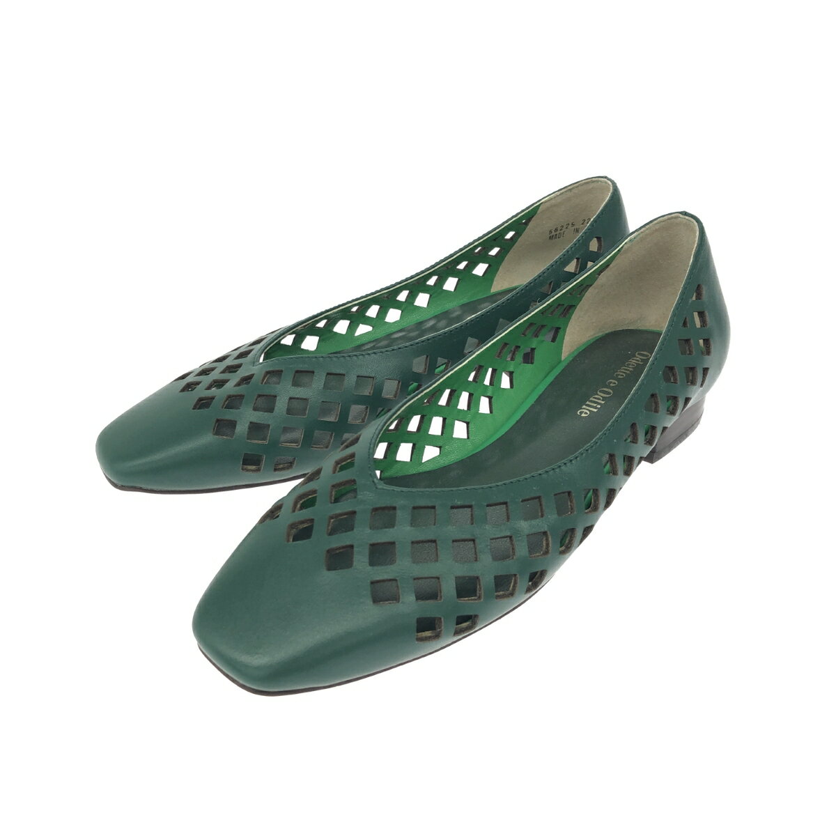odette e odile オデットエオディール パンプス 新品同様 表記サイズ:22.5cm パンチング/22.5 56229 グリーン レディース【中古】