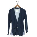 Sacai サカイ バック切替カーディガン サイズ:1 16-02482 ネイビー レディース【中古】