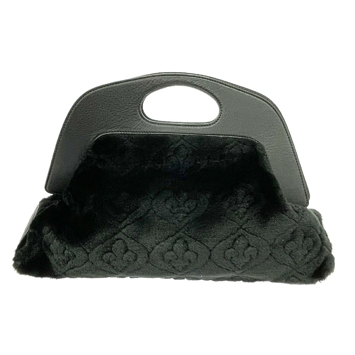 PATRICK COX パトリックコックス ハンドバッグ 良好 百合/紋章/フェイクファー ブラック レディース【中古】