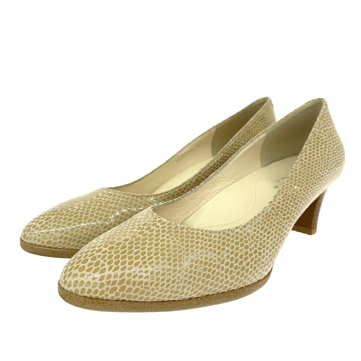 REGAL リーガル パンプス 新品同様 表記サイズ:24 1/2 レザー F14J ベージュ レディース【中古】