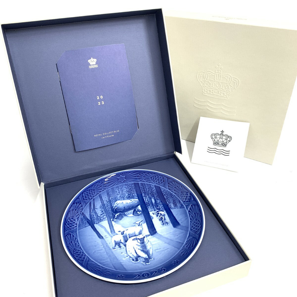 ROYAL COPENHAGEN ロイヤルコペンハーゲン イヤープレート 新品同様 2023年 ブル ...
