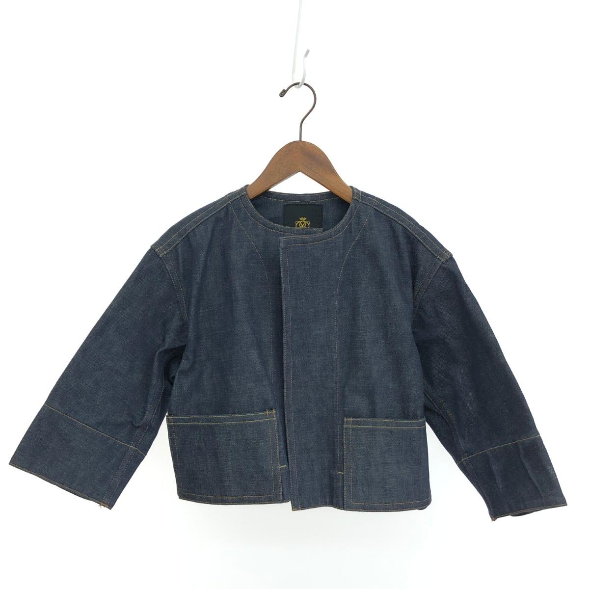 Drawer ドゥロワー ノーカラーデニムジャケット 良好 サイズ:36 6522-277-0427 ブルー レディース【中古】のサムネイル