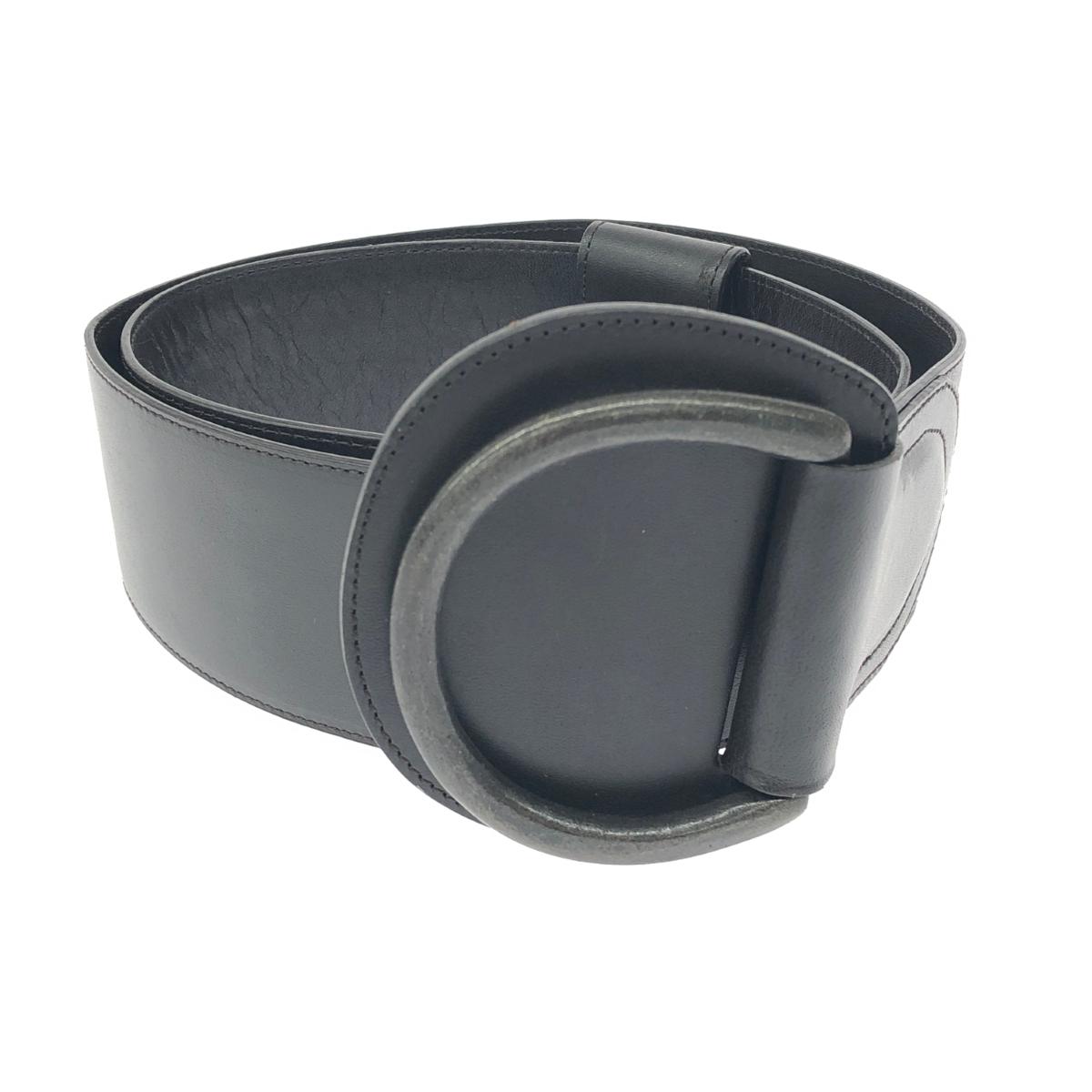 未使用 新作 FOXEY レザーベルト F ブラック 牛革#シンプル#シルバースクエアバックル '19年商品 39741 フォクシー FOXEY ベルト レザーベルト 本革 F 黒 ブラック タグ付 美