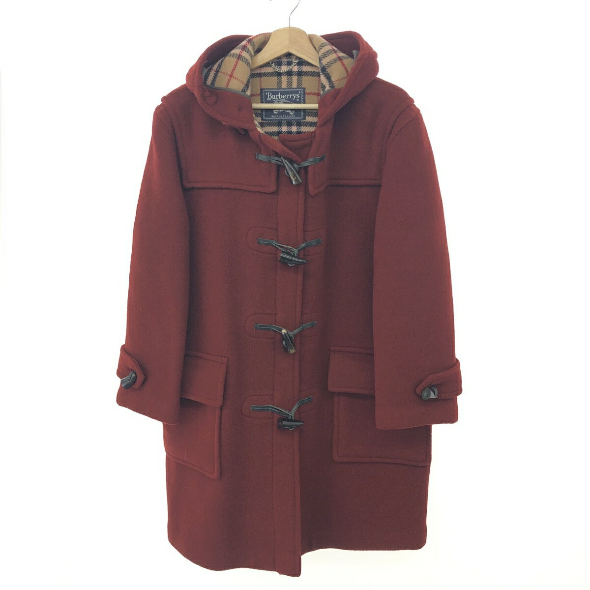 Burberry's バーバリーズ ダッフルコート 美品 ヴィンテージ ウール ボルドー レディース【中古】