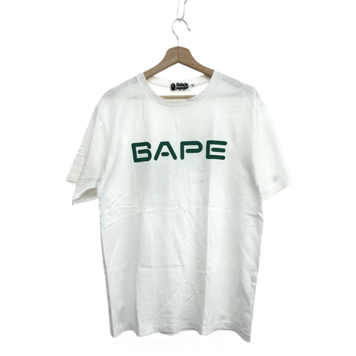 A BATHING APE アベイシングエイプ 半袖カットソー サイズ:L ホワイト メンズ【中古】