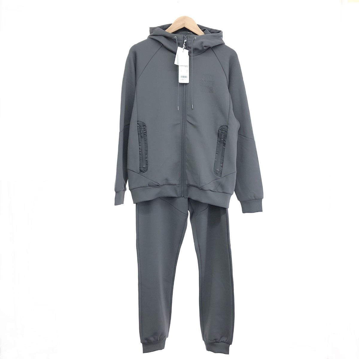 PAGELO パジェロ パジェロ/セットアップ 未使用品 サイズ:L ジョガー/トラックジャケット グレー メンズ【中古】