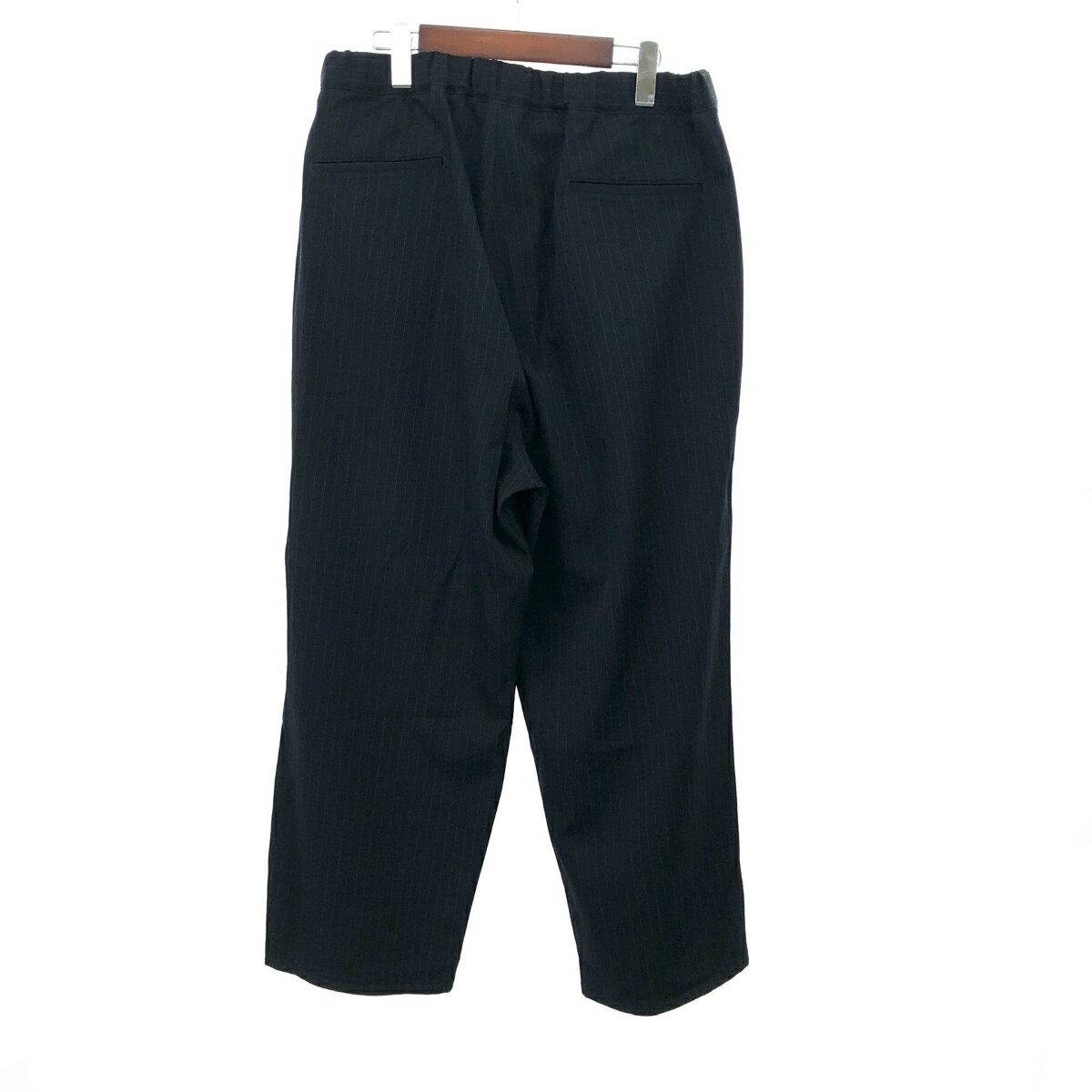 Graphpaper グラフペーパー ウールストライプコックパンツ 良好 サイズ:F GM194-40503B ブラック メンズ【中古】