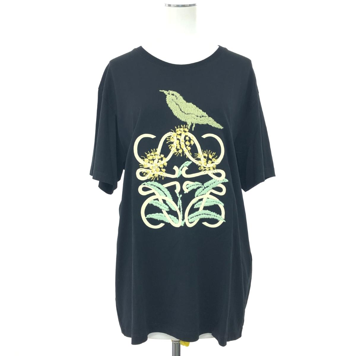 LOEWE ロエベ 半袖カットソー サイズ:M HERBARIUM ANAGRAM Tシャツ 刺繍 H800Y22X16 ブラック メンズ【..