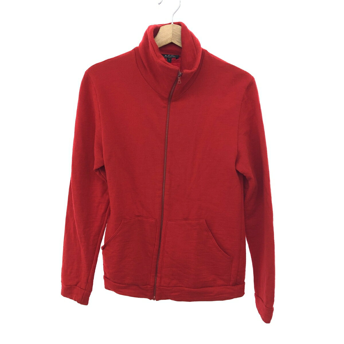 A.P.C. アーペーセー ジップアップジャケット サイズ:1 フランス製 レッド メンズ【中古】