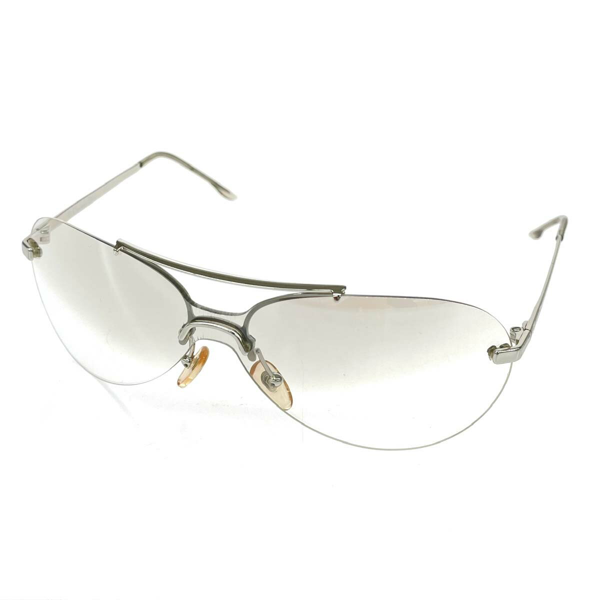 Christian Dior クリスチャンディオール メガネフレーム ロゴ/メタル/ MINI AVIATOR シルバーカラー メンズ【中古】