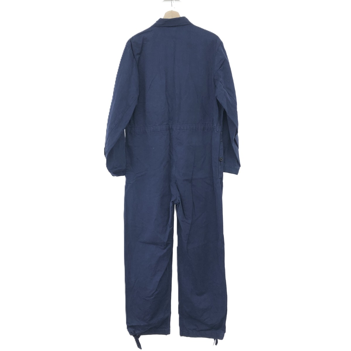 作業服 つなぎ ワーカージャンプスーツ サイズ:48 ドイツ軍/ヘリンボーン/オーバーオール 80S コットン100％ ネイビー メンズ【中古】